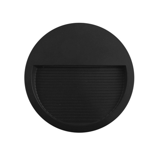 [ARTX-01NW] DEMASLED APLIQUE LED EXTERIOR DE PARED REDONDO 6W IP65 NEUTRO 12CM NEGRO