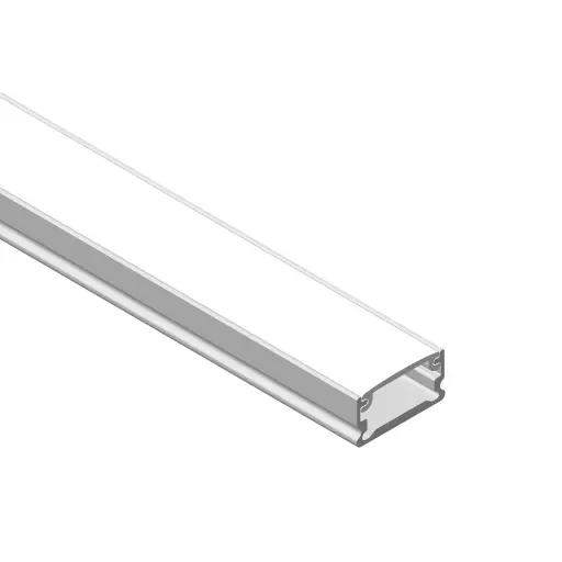 [PER-60-2M] DEMASLED PERFIL DE ALUMINIO APLICAR 13X7MM ALUMINIO, COVER OPAL BLANCO 2M 