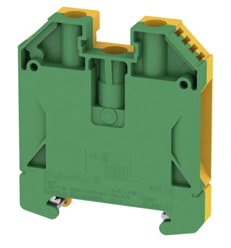 [SAK 2.5 PE] WEIDMULLIER BORNE DE PASO 2,5MM VERDE AMARILLO
