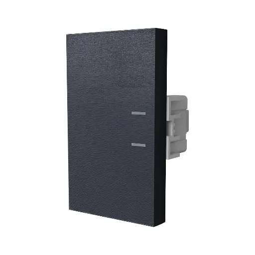 [80351] JELUZ PLATINUM TECLON 1 MODULO INTERRUPTOR NEGRO 10A 