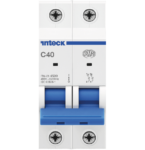 [ITM-63 2P C40 4.5KA] INTECK INT. TERMOMAGNETICO 2X40 4,5KA CURVA:C 