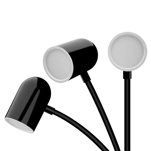 [SATURNO NEGRO] MACROLED LAMPARA LED VELADOR NEGRO, 4W 230LM, AC100-240V, RA>80, BLANCO CALIDO, DIMEABLE, CARGADOR INALAMBRICO, MEMORIA ULTIMA FUNCION