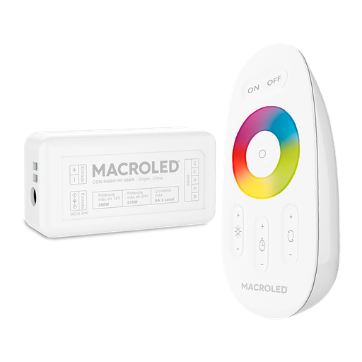 [CON-RGBW-RF-288W] MACROLED CONTROLADOR RGB RADRIOFRECUENCIA OUTPUT 288/576W DC12/24V 2.4G