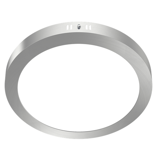 [PPR24WW] MACROLED PANEL PLAFON CIRCULAR APLICAR PLATEADO 24W CALIDO 3000K  