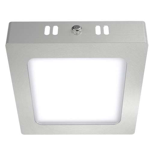 [PPC12CW] MACROLED PANEL PLAFON CUADRADO APLICAR PLATEADO 12W FRIO 6000K