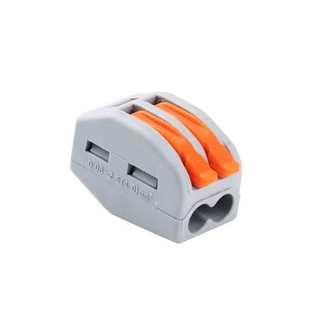 [BR2PCC] BAW CONECTOR EMPALME FAST CLIP TIPO WAGO 2 POLOS 1-2.5mm2 32A 