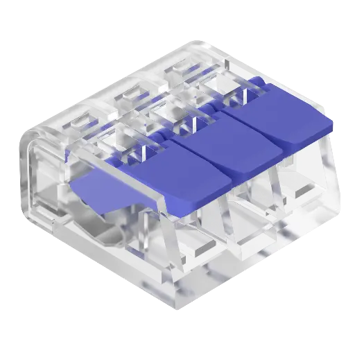[IB-3P-4MM] INTECK BORNERA DE EMPALME DE 3 POLOS, 1 VIA ELECTRICAS, 450VM, 32A MAX, 0.2-4MM 