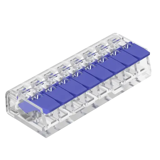 [IB-8P-4MM] INTECK BORNERA DE EMPALME DE 8 POLOS, 1 VIA ELECTRICAS, 450VM, 32A MAX, 0.2-4MM 