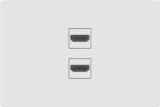 [M-HDMI-B] MACROLED CONECTOR HDMI DOBLE MONACO BLANCO 